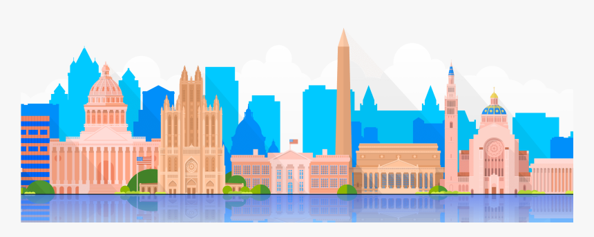 Washington Dc Skyline 2018 , Png Download - Transparent Washington Dc Skyline, Png Download, Free Download