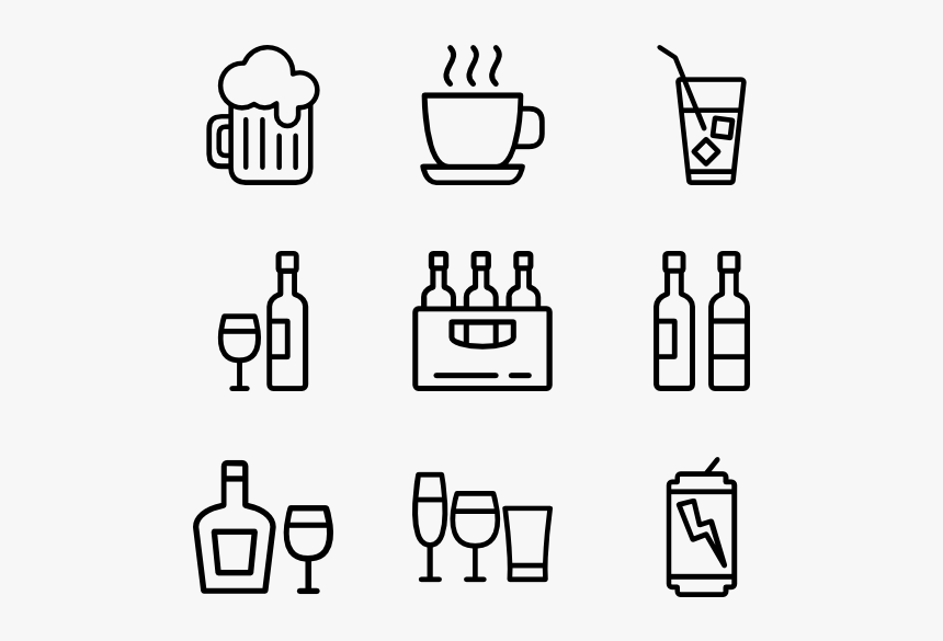 Drinks And Beverage - Food Truck Line Icon, HD Png Download, Free Download