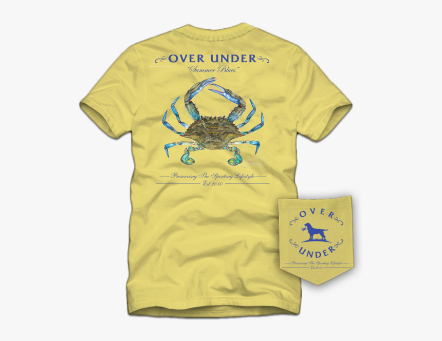 Over Under Blue Crab Tee - Over Under, HD Png Download, Free Download