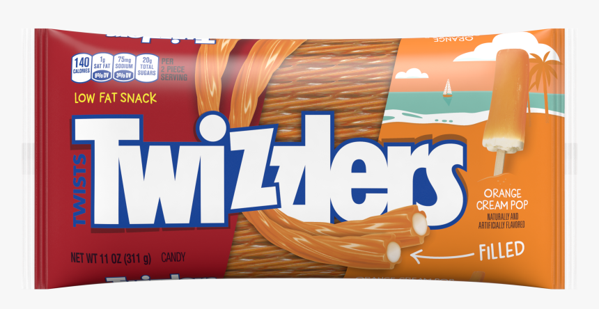 Twizzlers Filled Orange Cream Pop Twists, HD Png Download, Free Download