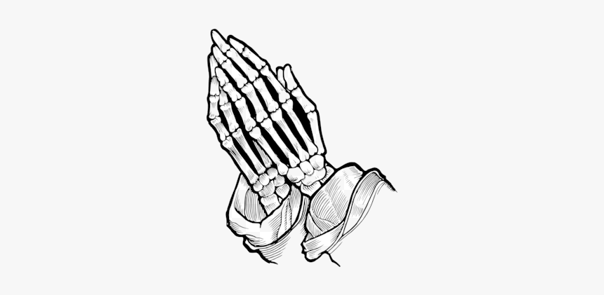 Praying Hands Christian Clip Art Prayer Silhouette - Praying Skeleton Hands, HD Png Download, Free Download