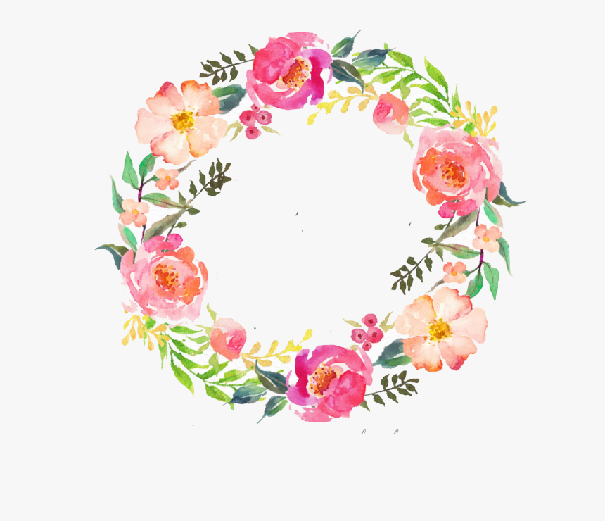 Watercolor Wedding Flowers Png Photo - Flower Wreath Watercolor Png, Transparent Png, Free Download