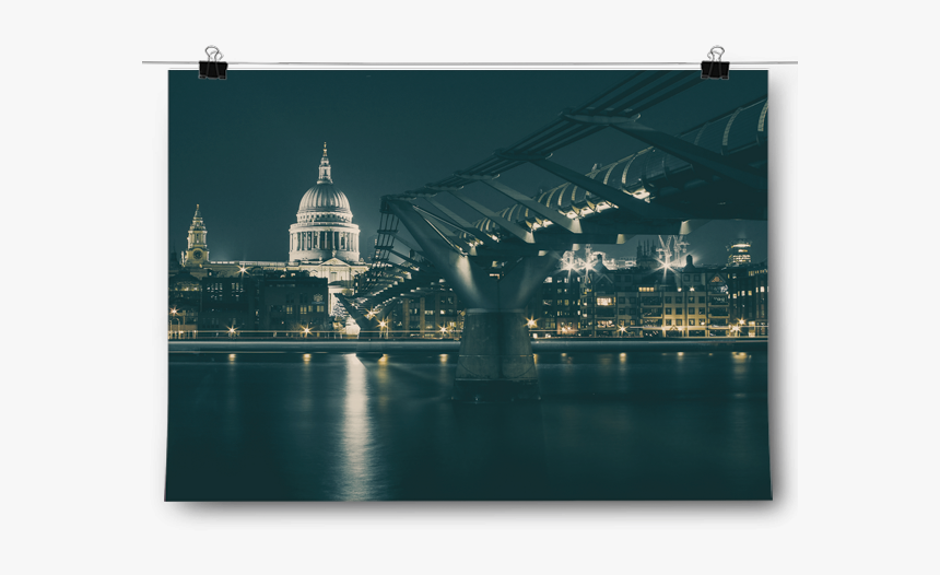 Long Exposure At Night - Millenium Bridge, HD Png Download, Free Download