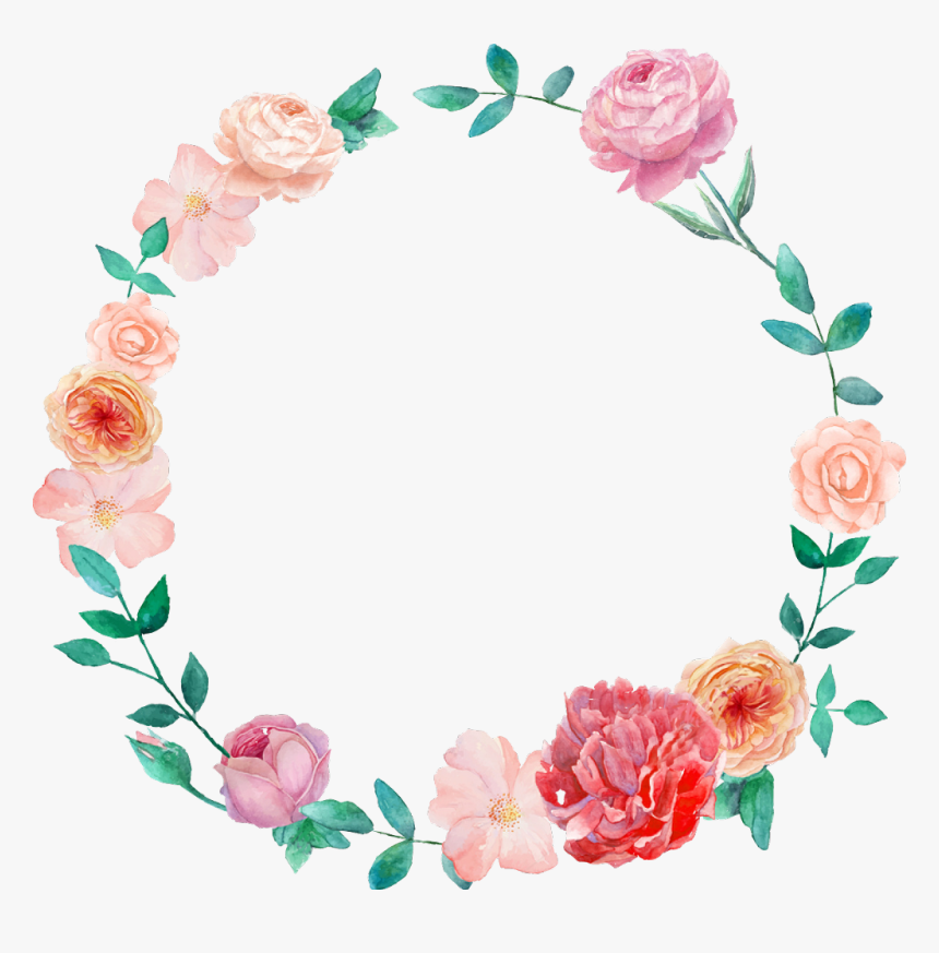 Transparent Mexican Flowers Clipart - Watercolor Flower Wreath, HD Png Download, Free Download