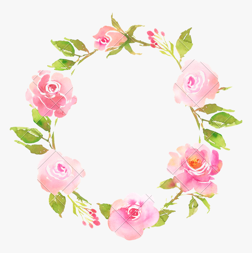 Boho Flower Png - Pink Flower Wreath Clipart, Transparent Png, Free Download