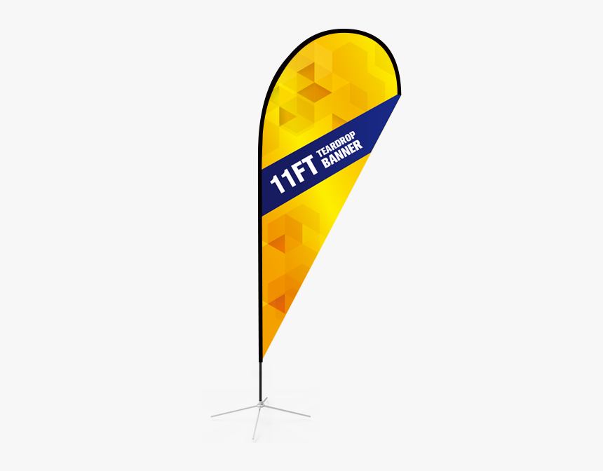 11ft Teardrop Flag With Cross Base & Water Bag - Tear Drop Flag 7 Ft, HD Png Download, Free Download