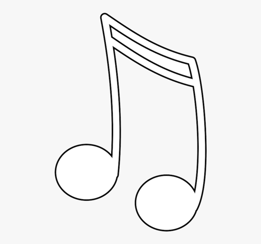 Note Music Clip Art Notes Clipart Tune White Transparent - Music Note Clipart Black And White, HD Png Download, Free Download
