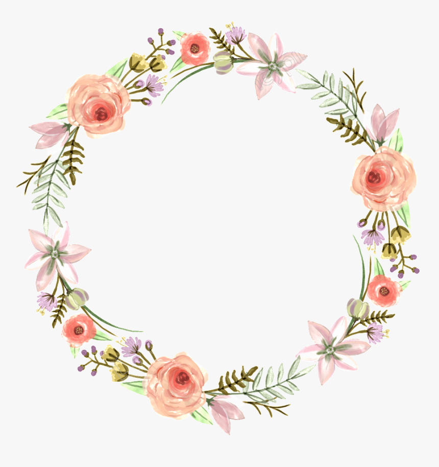 Transparent Bridesmaid Clipart - Transparent Background Flower Wreath, HD Png Download, Free Download