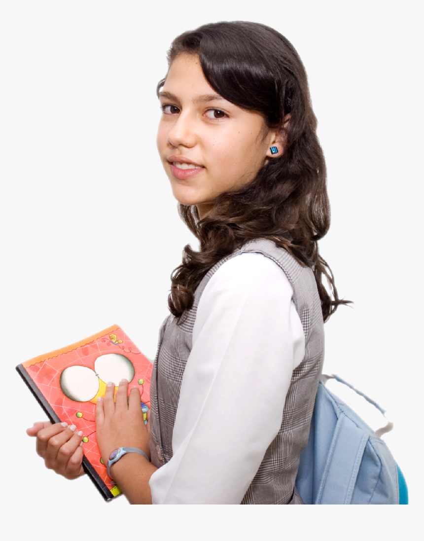 College Girl With Book Png , Png Download - Girl With Book Png, Transparent Png, Free Download