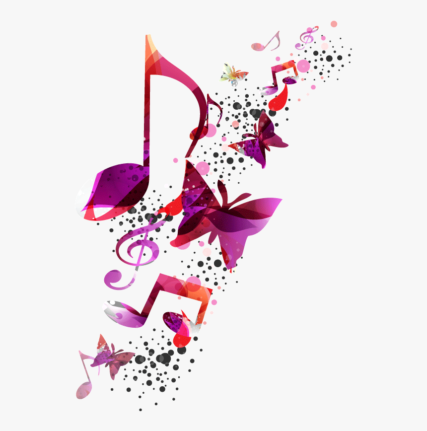 Color Vector Music - Colourful Musical Notes Png, Transparent Png, Free Download