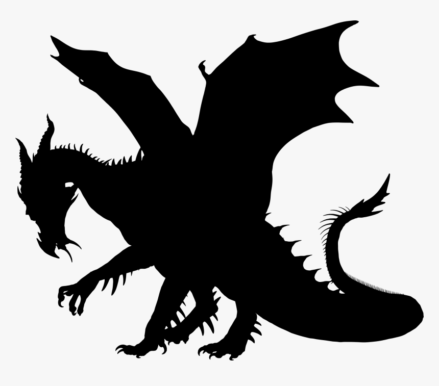 Year Of Dragon Png Black - Dragon Clip Art, Transparent Png, Free Download