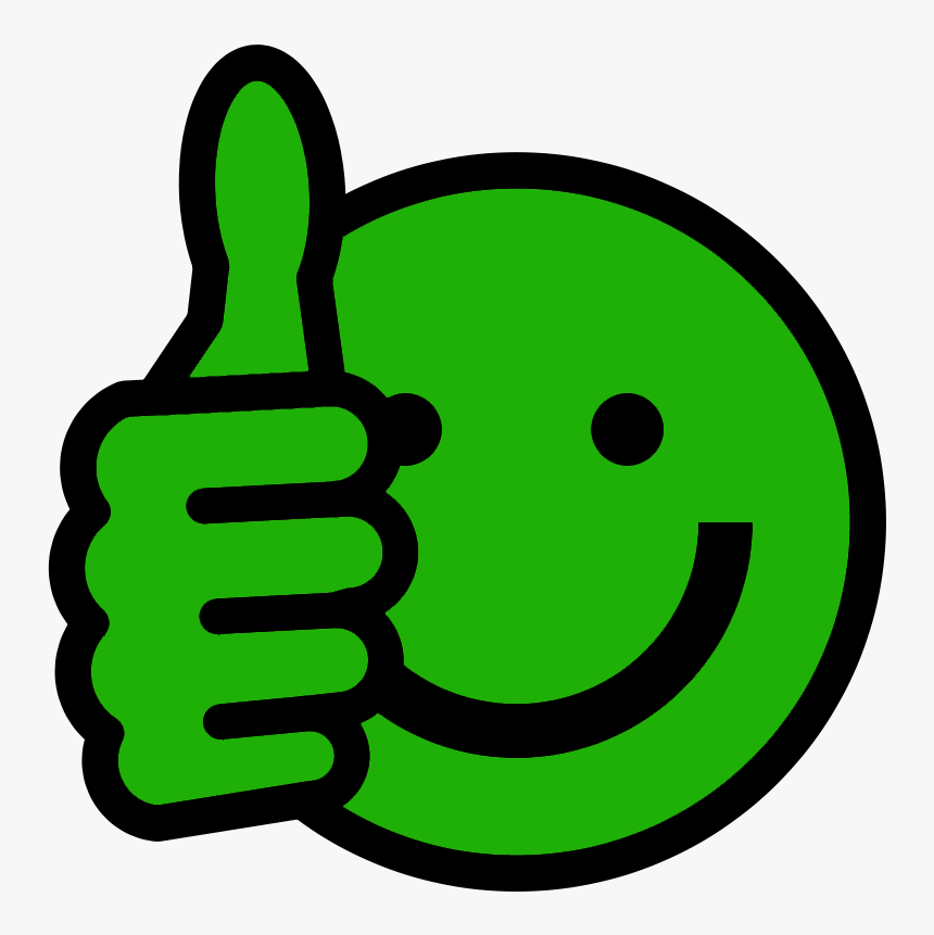 Good Thumb Up - Green Thumbs Up Emoji, HD Png Download, Free Download