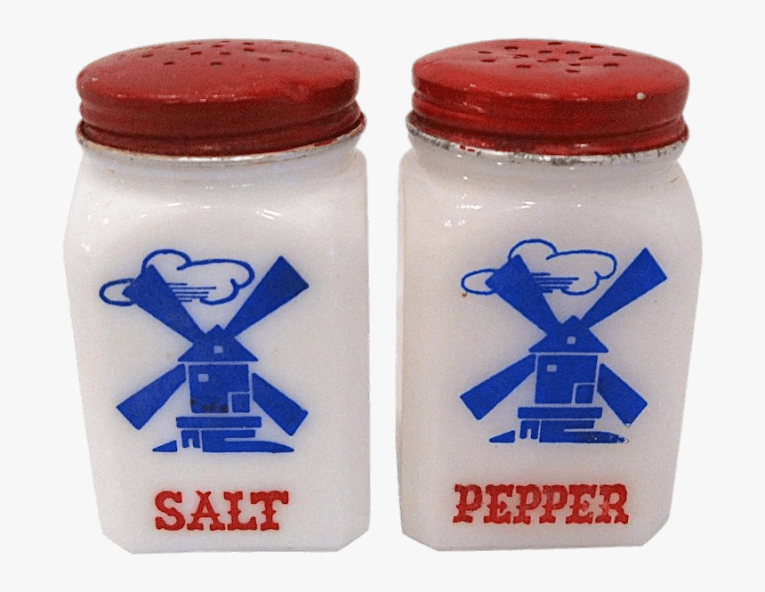 Windmill Salt And Pepper Set - Milk Glass Windmill Salt And Pepper Shakers, HD Png Download, Free Download