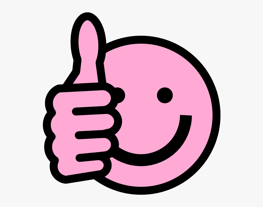 Smiley Clipart Thumbs Up - Pink Thumbs Up Clipart, HD Png Download, Free Download