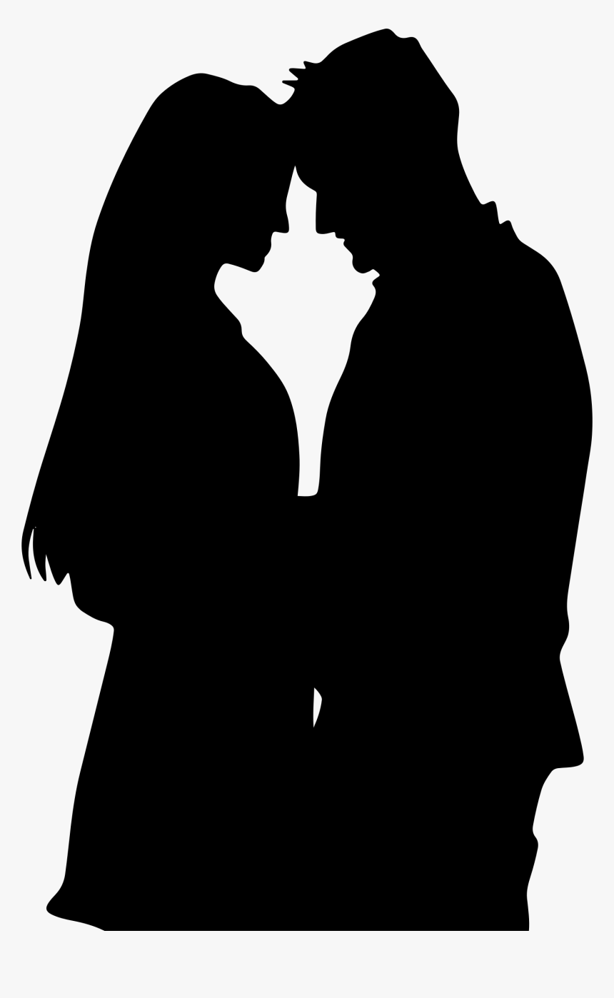 Romantic Couple Silhouette 2 Icons Png - Shadow Man And Woman Png, Transparent Png, Free Download