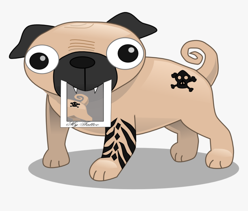 Pug Body Parts , Png Download - Cartoon, Transparent Png, Free Download