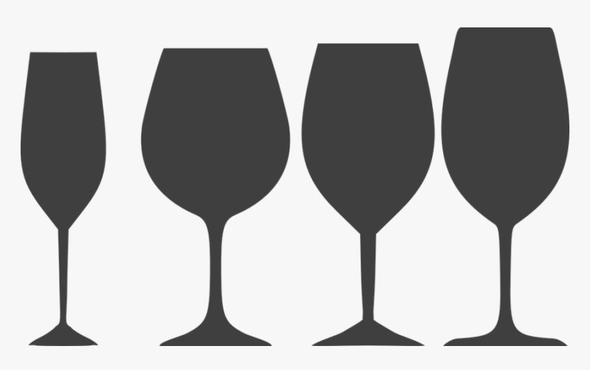 Black Wine Glass Vector Clipart , Png Download - Free Vector Wine Glass Silhouette, Transparent Png, Free Download