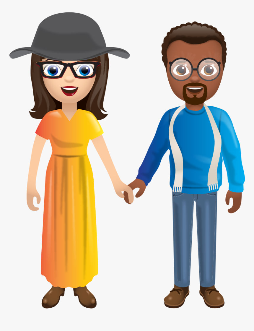 Emoji1 - Interracial Couple Emoji, HD Png Download, Free Download