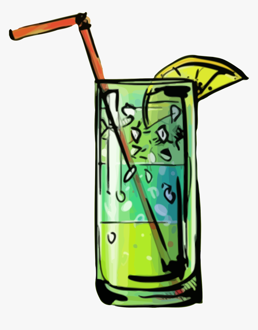 Blue Lagoon Cocktail Clip Arts - Green And Blue Cocktail Clipart, HD Png Download, Free Download