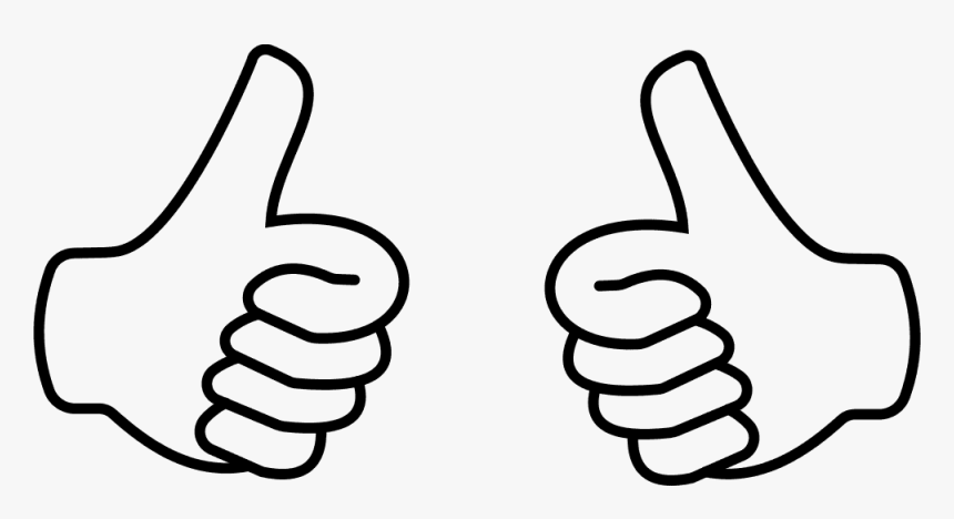 28 Collection Of Thumbs Up Clipart Transparent - Thumb Clipart Black And White, HD Png Download, Free Download