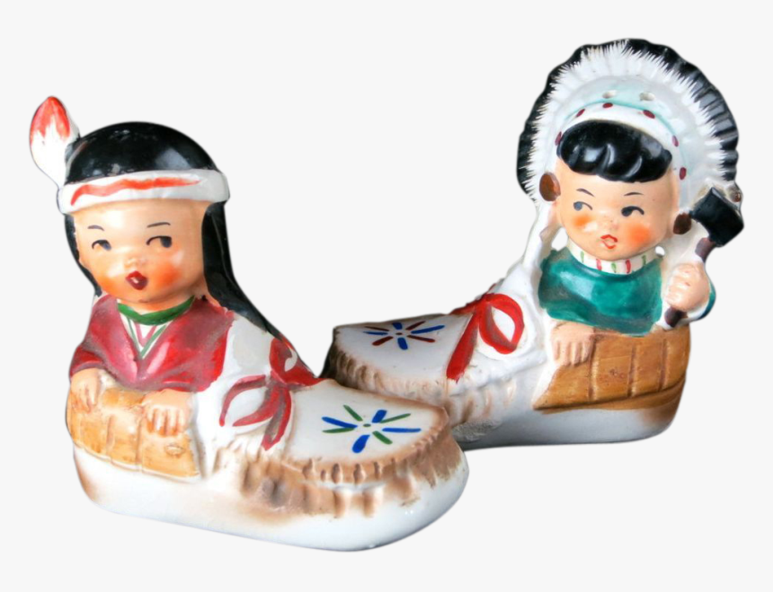 Vintage Salt & Pepper Shakers Native American Indian - Figurine, HD Png Download, Free Download