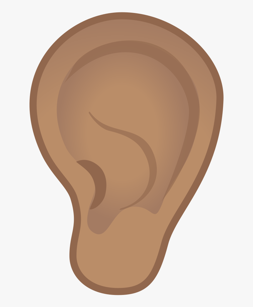 Ear Medium Skin Tone Icon - Emoji Orelha Png, Transparent Png, Free Download