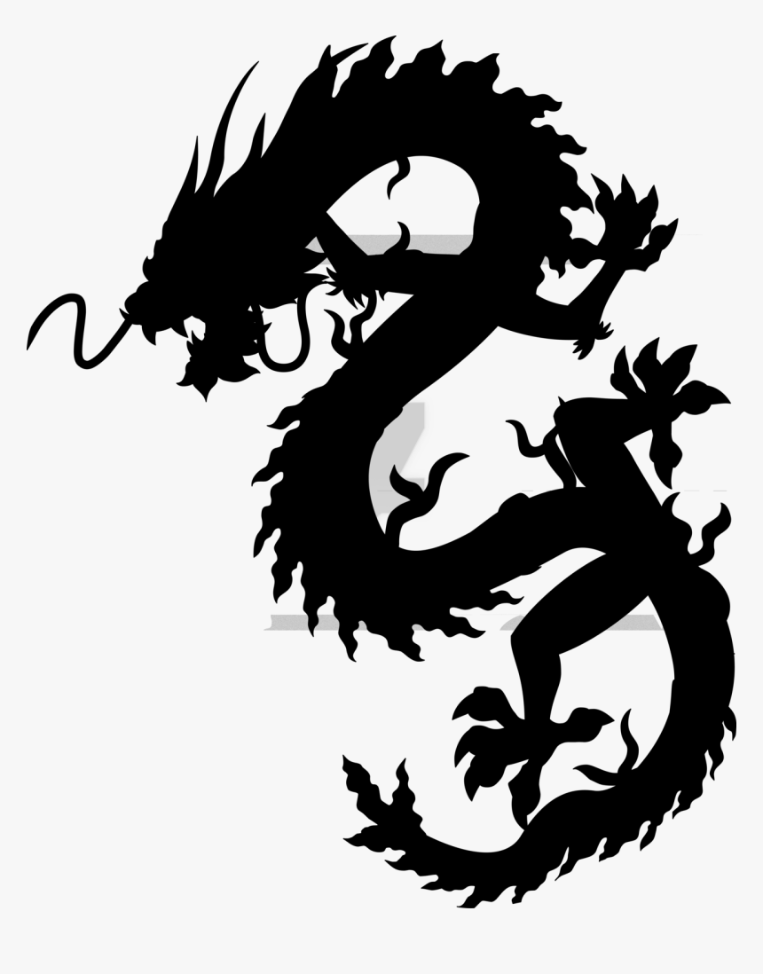 Transparent Dragon Silhouette Png - Transparent Chinese Dragon Png, Png Download, Free Download