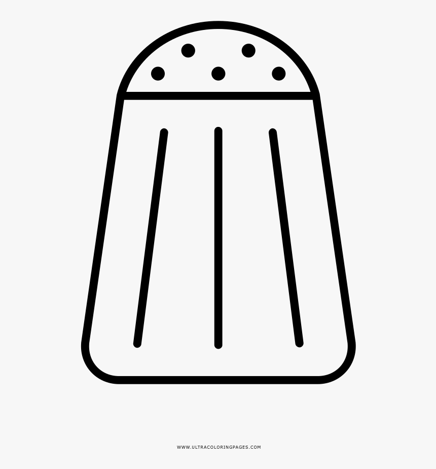 Salt Shaker Coloring Page - Imagenes De Salero Para Dibujar, HD Png Download, Free Download