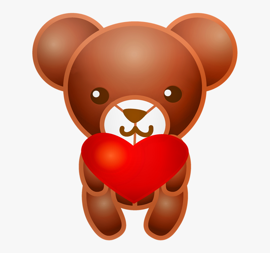 Bear With Heart Png - Teddy Bear, Transparent Png, Free Download