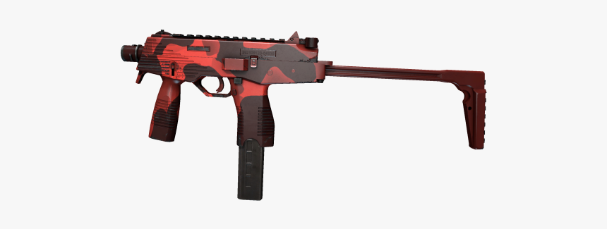 Mp9 Red Camo Battle Scarred, HD Png Download, Free Download