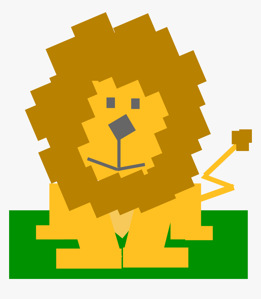 Square Animal Cartoon Lion Clip Arts - Lion Quadrilateral, HD Png Download, Free Download