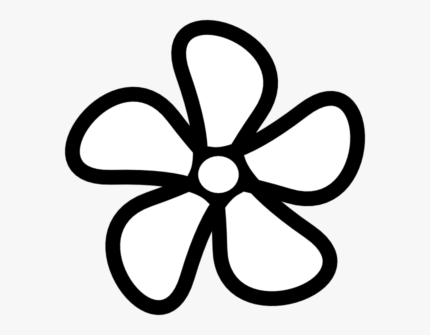 Small Flower Black - Outline Image Of Flower, HD Png Download, Free Download