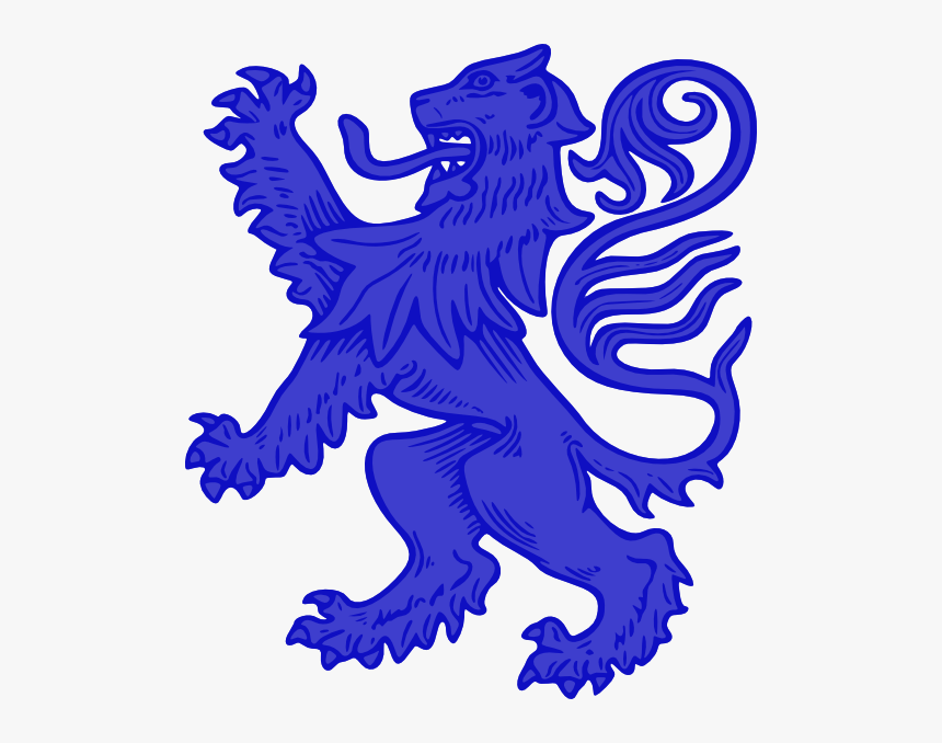 Blue Lion Svg Clip Arts - Blue Lion Coat Of Arms, HD Png Download, Free Download