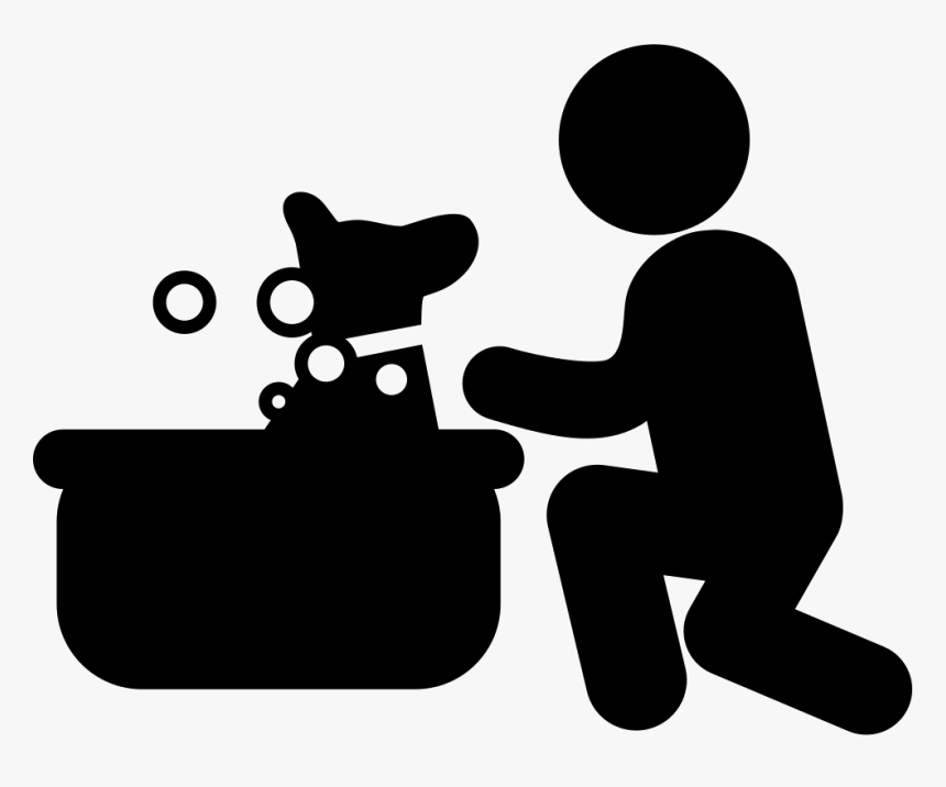 Dog Having A Bubbles Bath - Dog Wash Icon Png, Transparent Png, Free Download