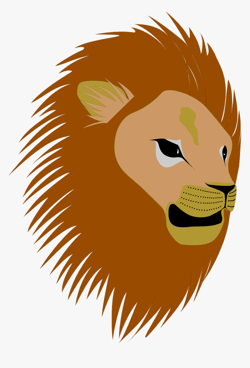 Cute Baby Lion Clipart Transparent - Cartoon Lion Head Transparent Background, HD Png Download, Free Download