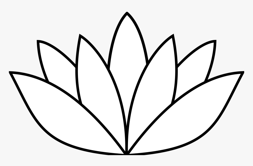 Lotus Flower Png Black And White - Lotus Flower Clipart, Transparent Png, Free Download