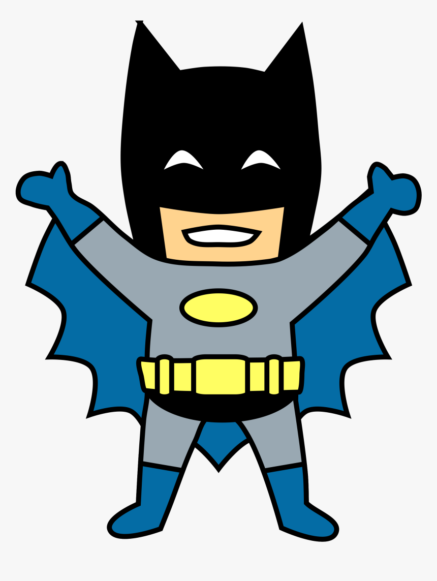 Happy Mini Batman Cartoon Clip Art Transparent Clipart - Batman Clipart, HD Png Download, Free Download