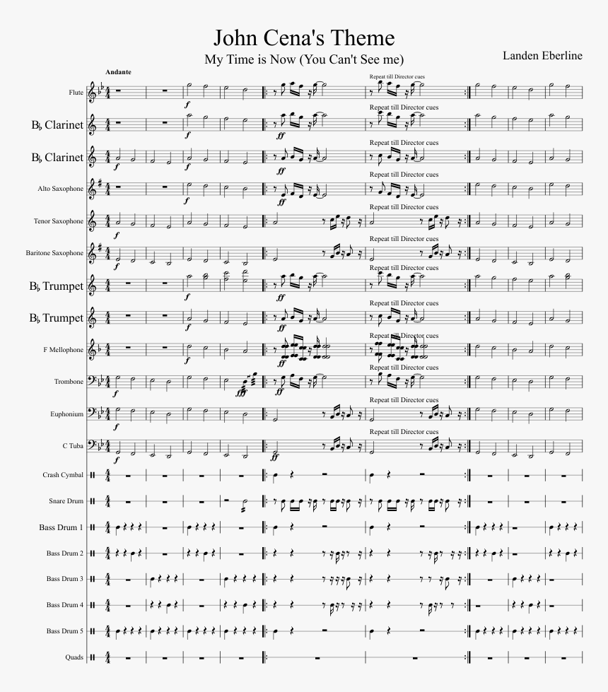 John Cena Recorder Sheet Music, HD Png Download, Free Download