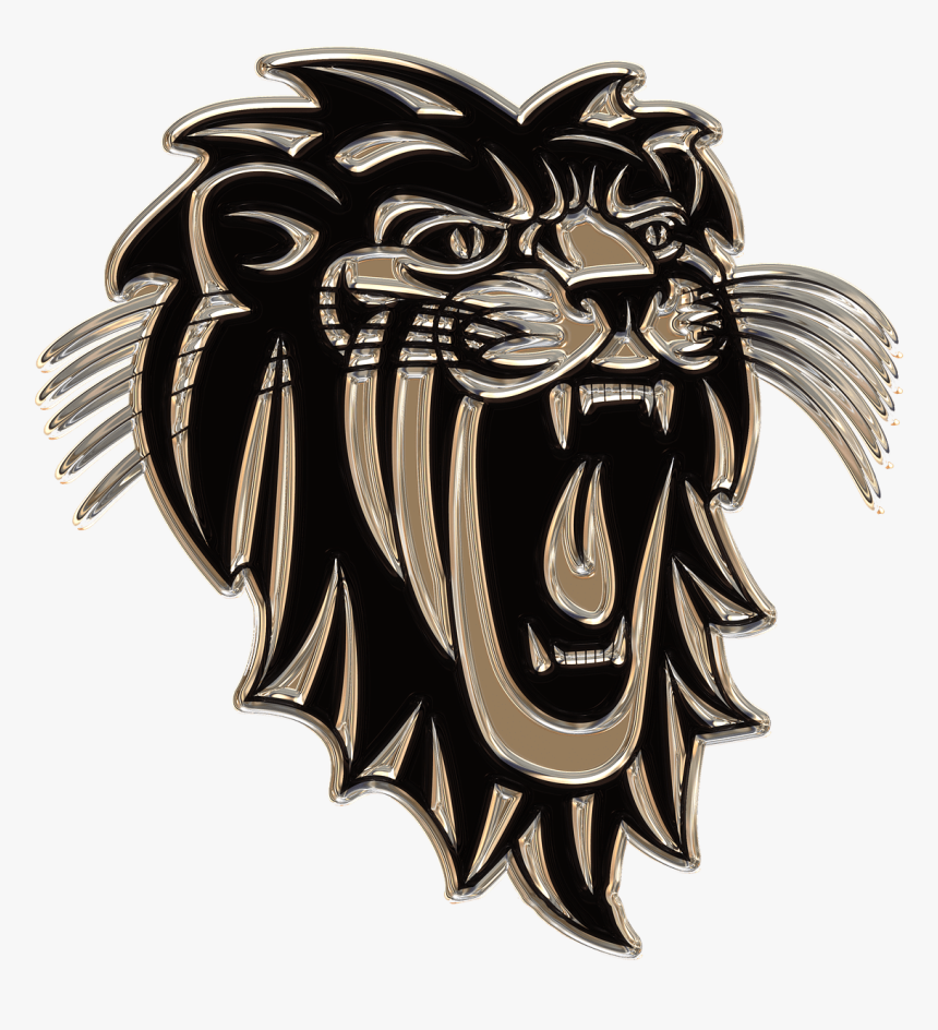 Lion Roaring Plastic Art - Vector Art Roaring Lions, HD Png Download, Free Download