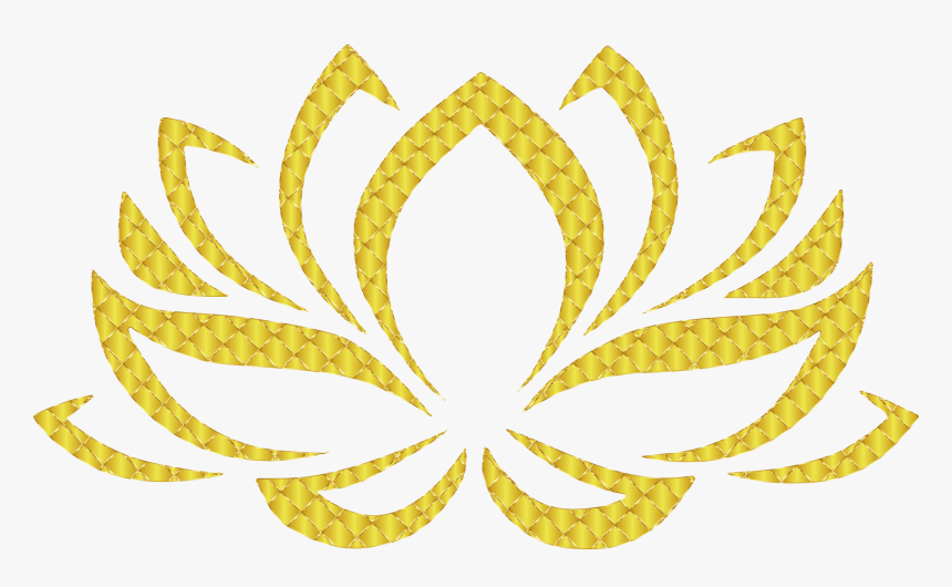 Golden Lotus Flower 3 No Background Clip Arts - Lotus Flower Hindu Symbols, HD Png Download, Free Download