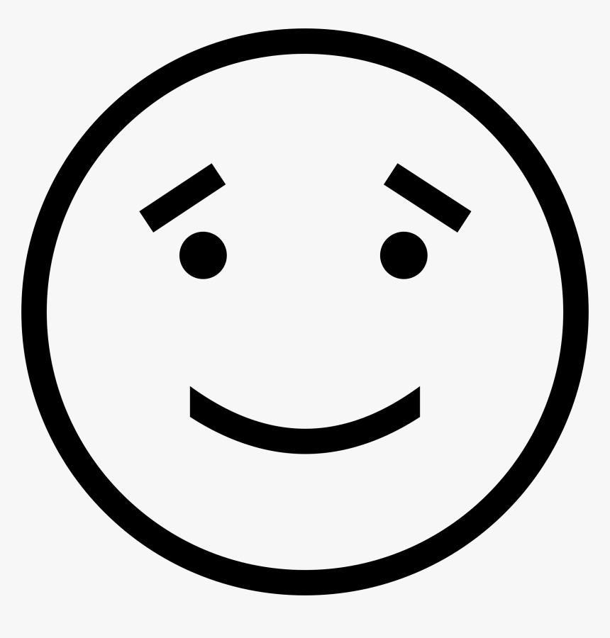 Sincere Smiley Face Clip Arts - Sad Face Emoji Clipart Black And White, HD Png Download, Free Download
