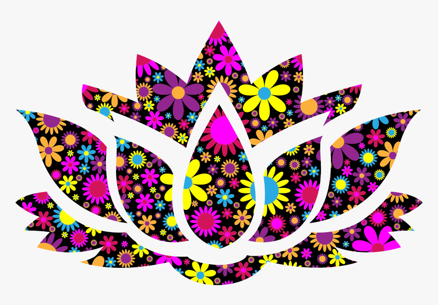 Floral Lotus Flower Silhouette 8 Clip Arts - Black Lotus Flower Png, Transparent Png, Free Download