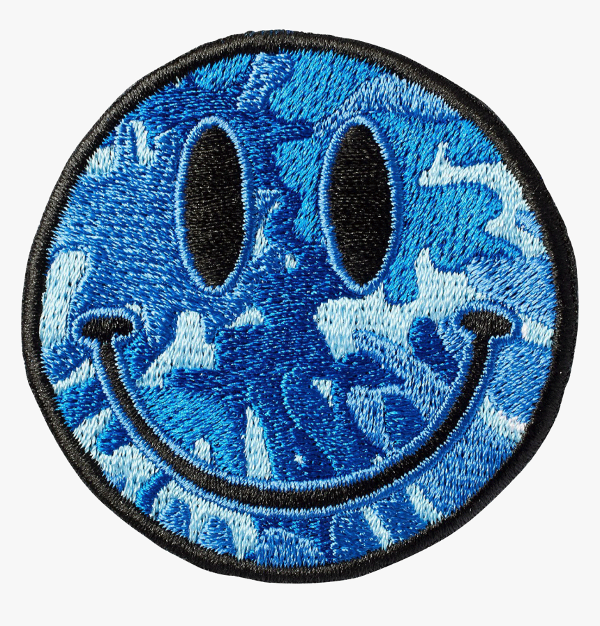 Blue Tie Dye Smiley Face Sticker Patch, HD Png Download, Free Download