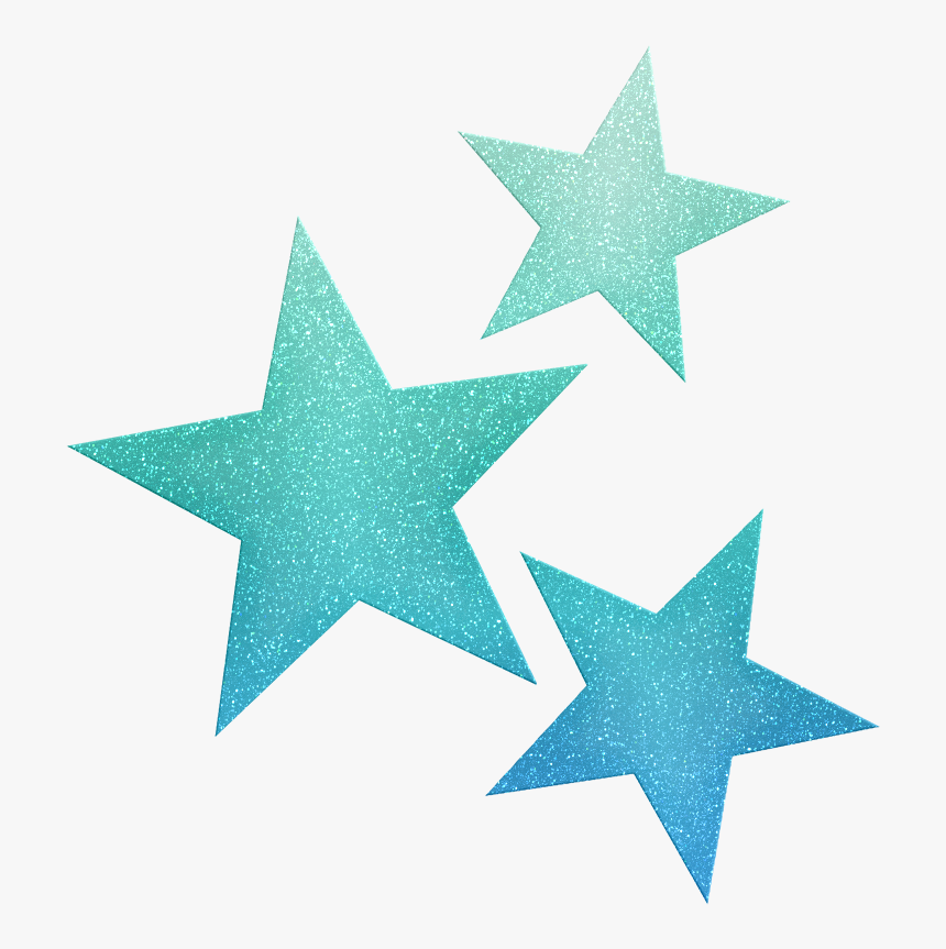 Transparent Sparkles Clipart - Teal Star Clip Art, HD Png Download, Free Download