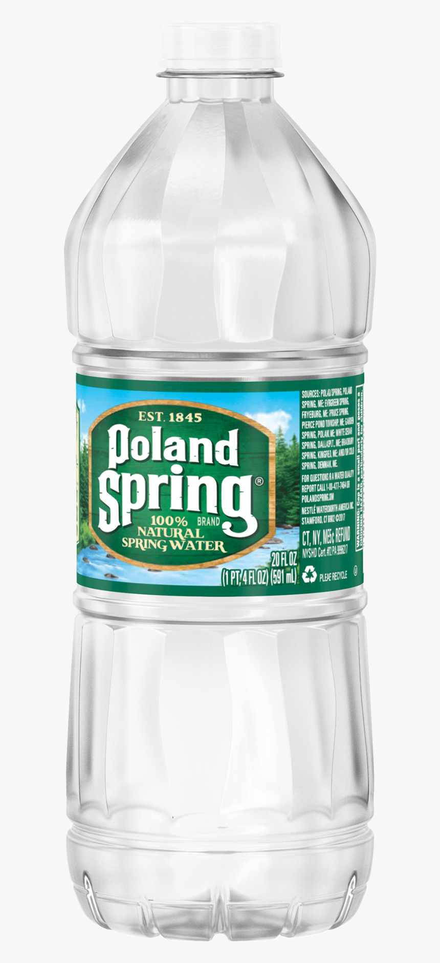 Poland Spring 20 Oz Bottle - Nestle Pure Life 20 Oz, HD Png Download, Free Download