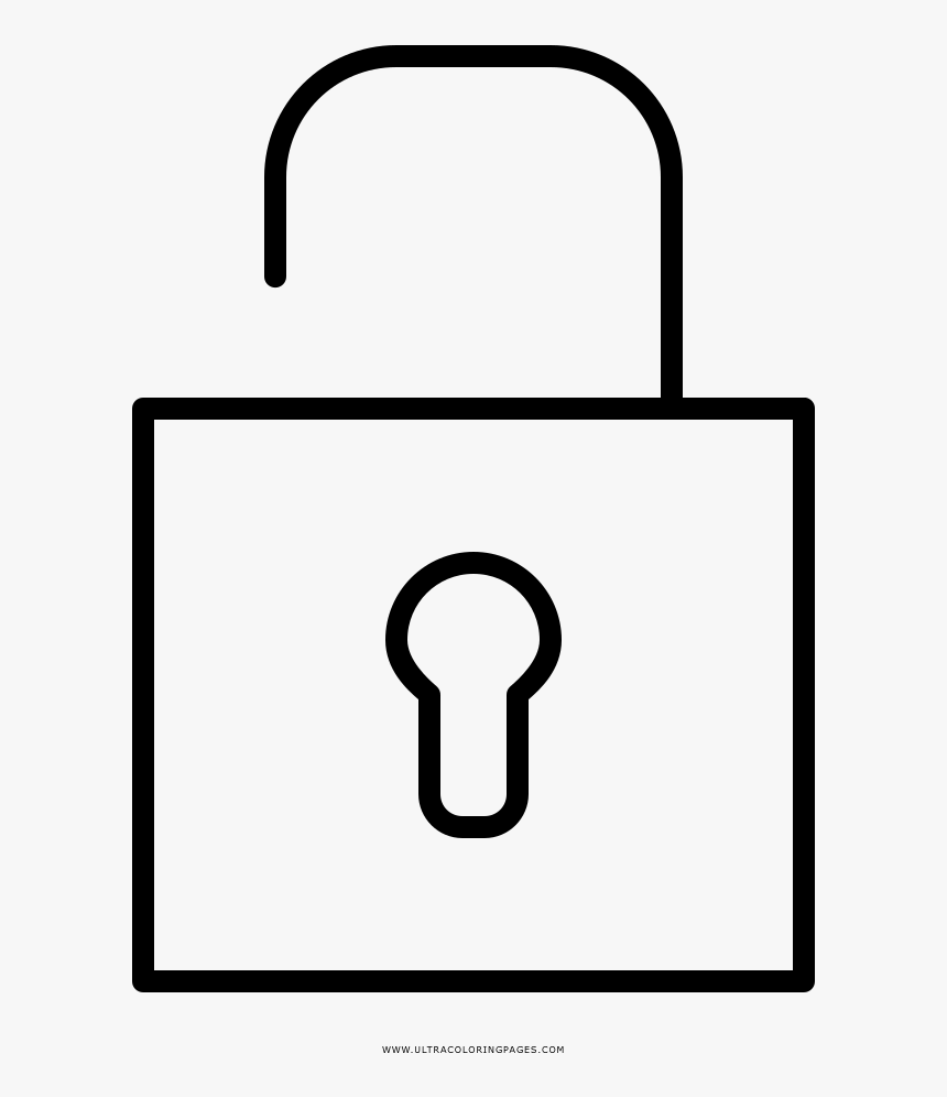 Open Lock Coloring Page - Lock Coloring Pages, HD Png Download, Free Download