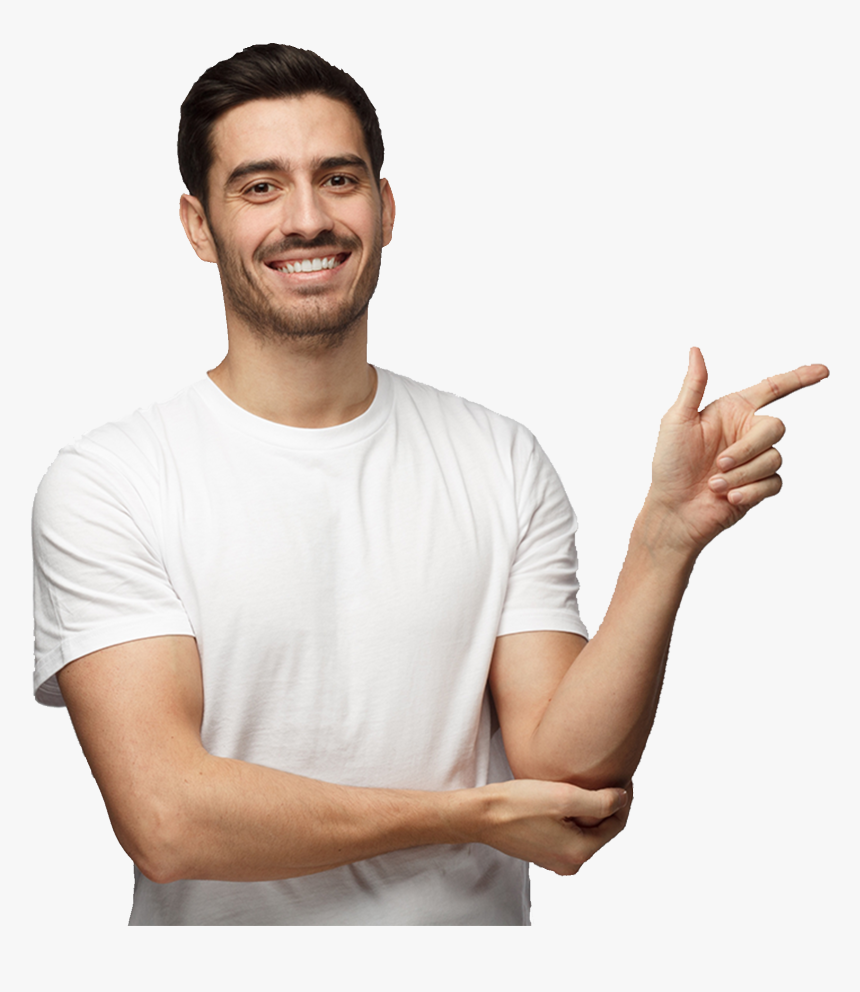 Man Pointing His Finger To Right, HD Png Download, Free Download