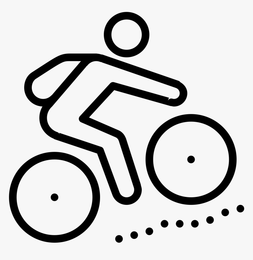 Cycling Mountain Bike Icon - Mountain Biking Drawing, HD Png Download, Free Download