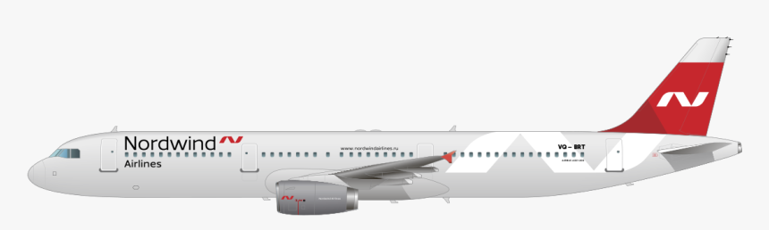 Airbus A321-200 - Nordwind Airlines 777 300er, HD Png Download, Free Download