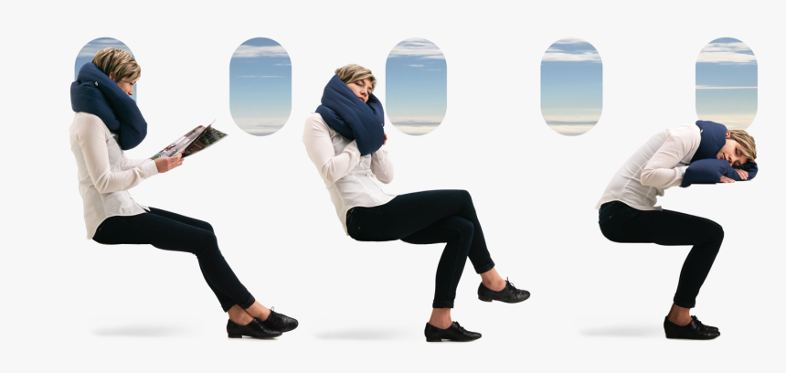 Person Lounging Png -taking Travel To A Whole New Level - Huzi Infinity Pillow Design Travel Pillow And Neck, Transparent Png, Free Download
